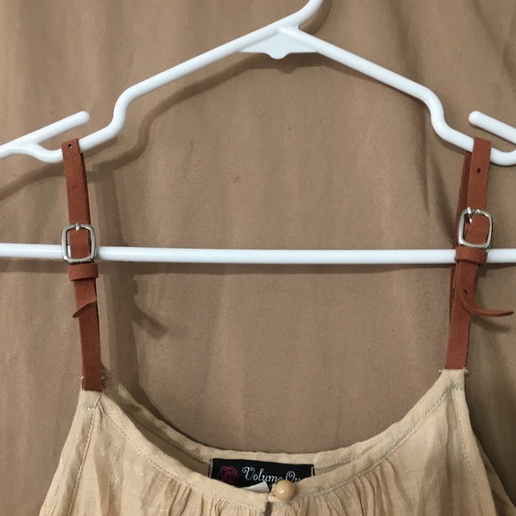 Volume One SZ M Ruffle Western Faux Leather Straps - Picture 4 of 5